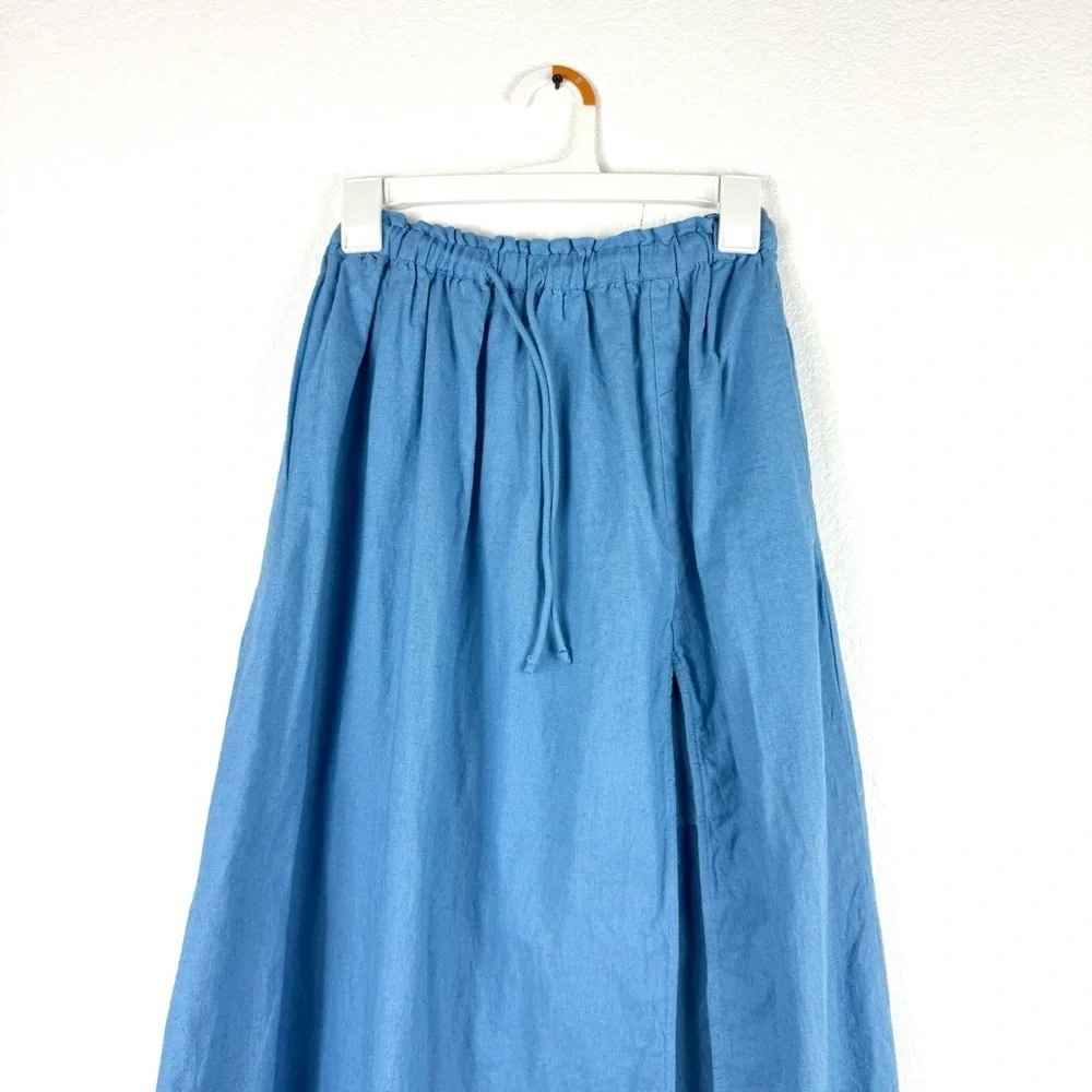 Abercrombie & Fitch Light Blue A-Line Skirt tie waist maxi skirt size XS